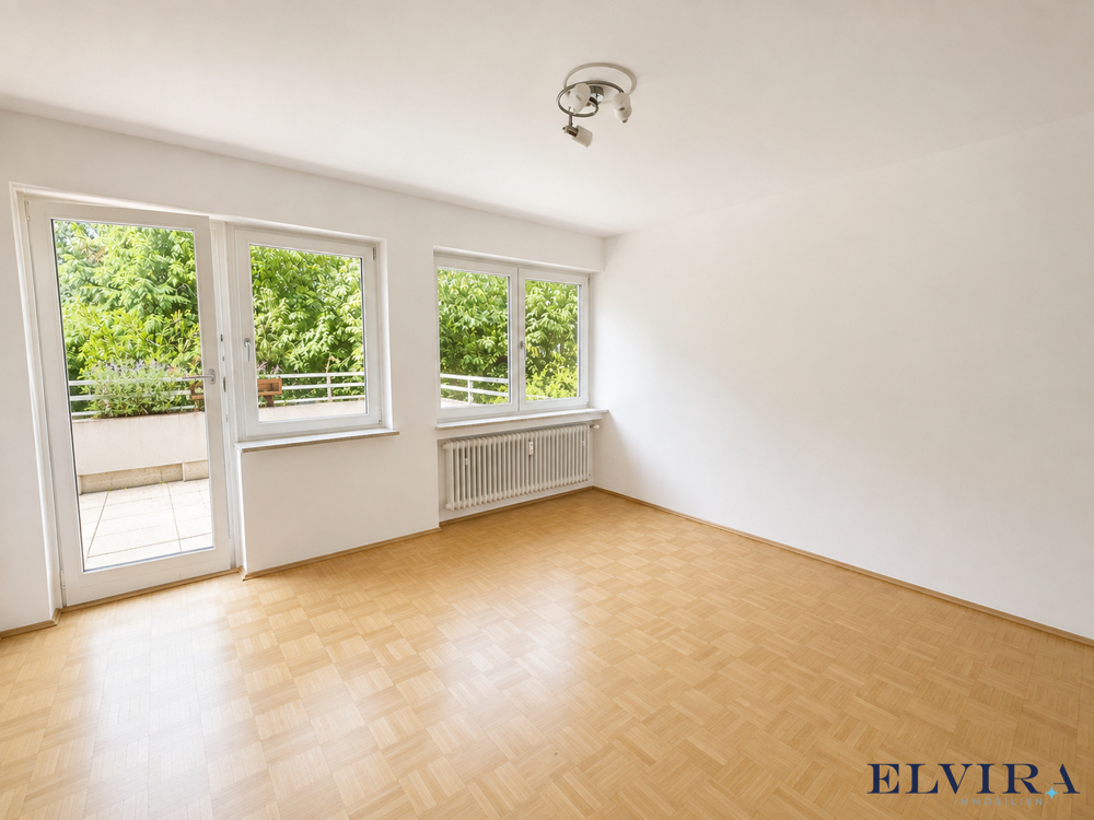 Wohnzimmer mit Zugang zur Terrasse - AI modified